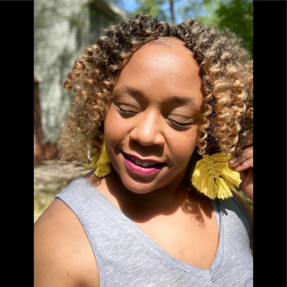 Handcrafted Macrame Feathered Earrings Multiple Colors